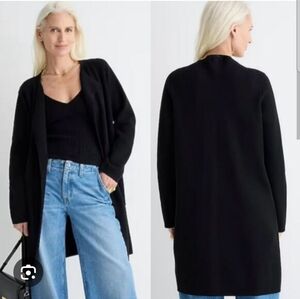 J. crew juliette collarless open blazer merino wool